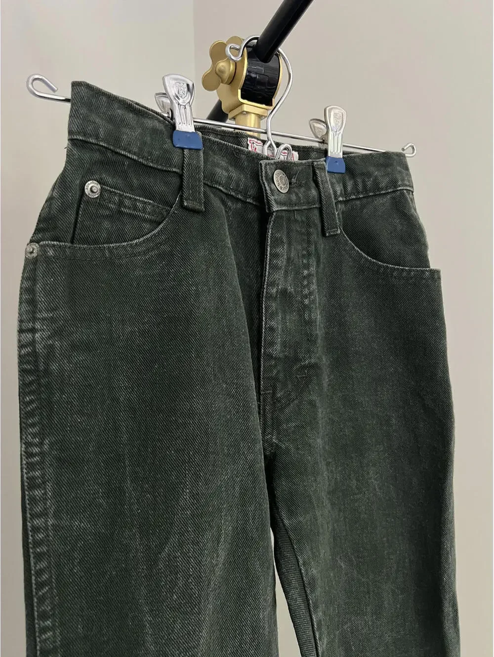 Vintage Bonjour Dark Hunter Green Boys Denim Jeans